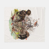 ドイツ語ポインタ フリースブランケット (正面(横))