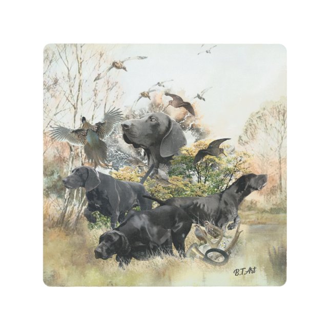 ドイツ語ポインタ メタルプリント (正面)