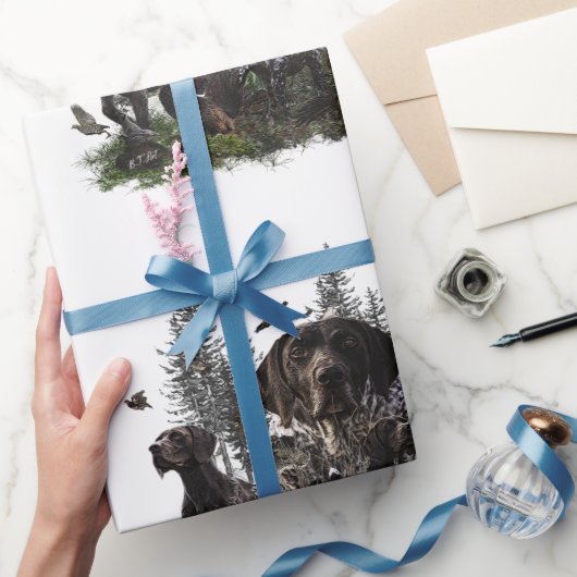 ドイツ語ポインタ ラッピングペーパー (ギフト)