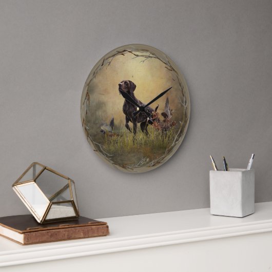 ドイツ語ポインタ ラージ壁時計 (オフィス)