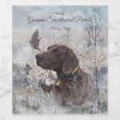 ドイツ語ポインタ ワインラベル (シングルラベル)