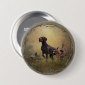 ドイツ語ポインタ 缶バッジ (正面&裏面)