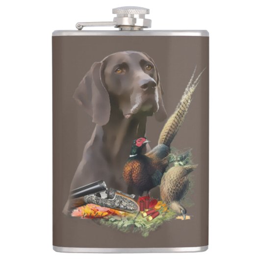 ドイツ語ポインタGSP フラスク (正面)