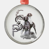 ドイツ語ポインタGSP メタルオーナメント (正面)