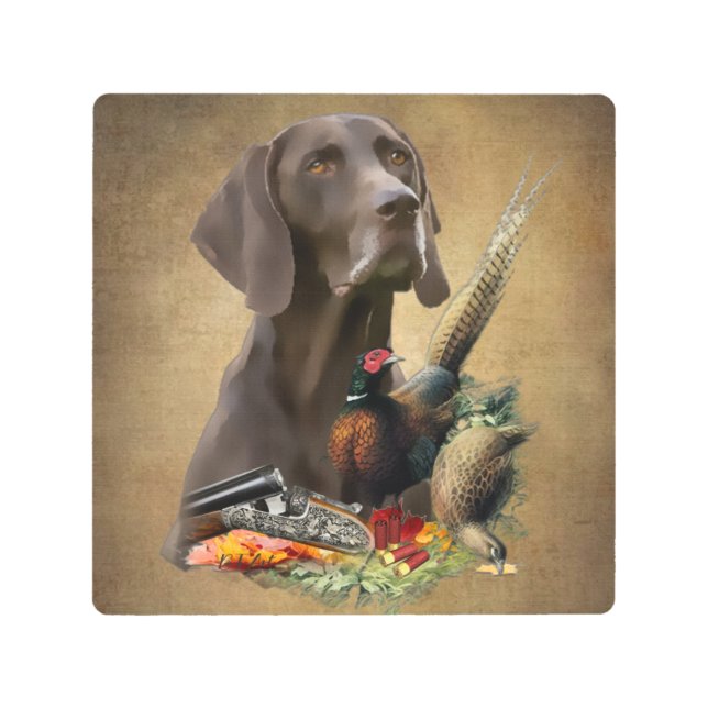 ドイツ語ポインタGSP メタルプリント (正面)