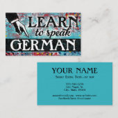 ドイツ語レッスンの名刺 – Blue Red 名刺 (正面/裏面)