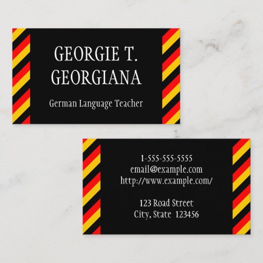 ドイツ語先生名刺 名刺 (正面/裏面)