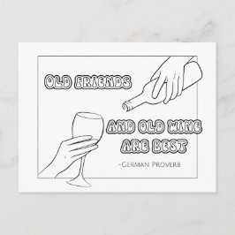 ドイツ語動詞着色はがき ポストカード