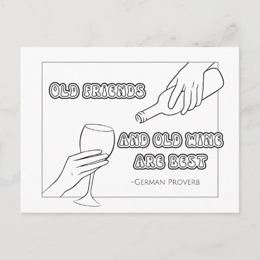 ドイツ語動詞着色はがき ポストカード (正面)