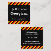 ドイツ語専門家名刺 スクエア名刺 (正面/裏面)