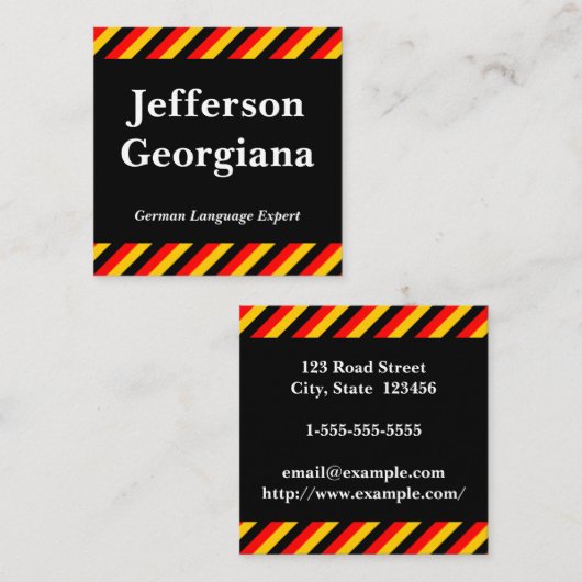 ドイツ語専門家名刺 スクエア名刺 (正面/裏面)