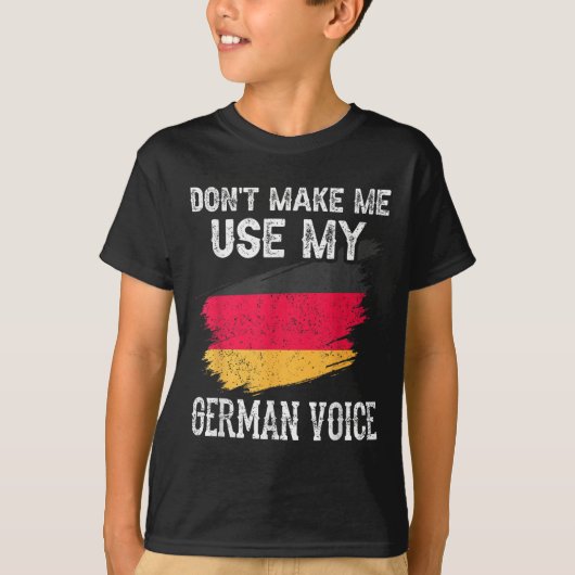 ドイツ語教師のドイツ語で怒らせないで Tシャツ (正面)