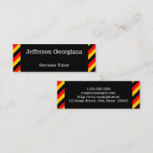 ドイツ語教師の名刺 スキニー名刺 (正面/裏面)