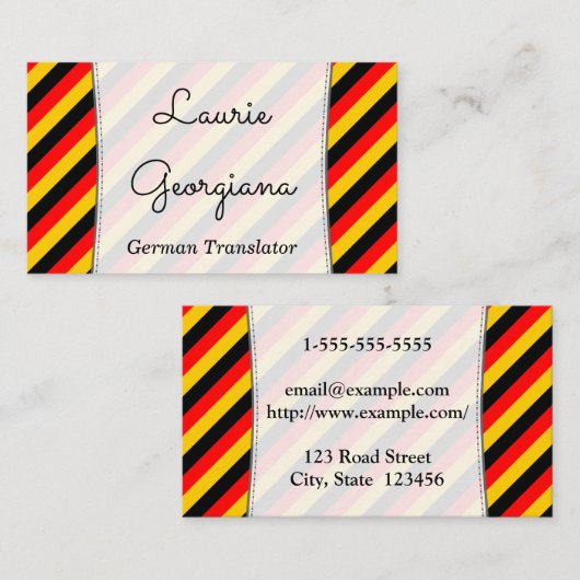 ドイツ語翻訳者名刺 名刺 (正面/裏面)