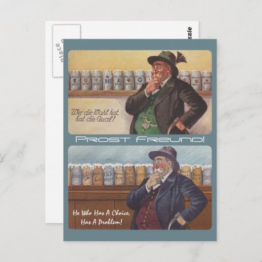 ドイツ語諺オクトーバーフェストトーストポストカード ポストカード (正面/裏面)