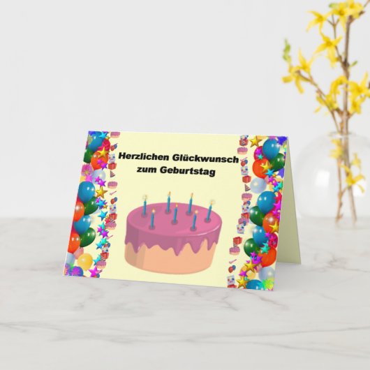 ドイツ語 カード (黄色い花)