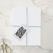 ドイツ語"ハッピーバースデー"リノプリント ギフトタグ (より糸付き)