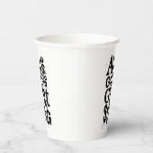 ドイツ語"ハッピーバースデー"リノプリント 紙コップ (右)