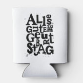 ドイツ語"ハッピーバースデー"リノプリント 缶クーラー (裏面)