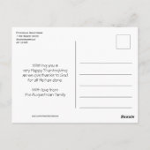 ドイツ語 | フロハスエルンテダンケフェスト | サンクスギビング ポストカード (裏面)