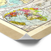 ドイツ語 – 極地図 ポスター (角)