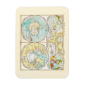 ドイツ語 – 極地図 マグネット (縦)