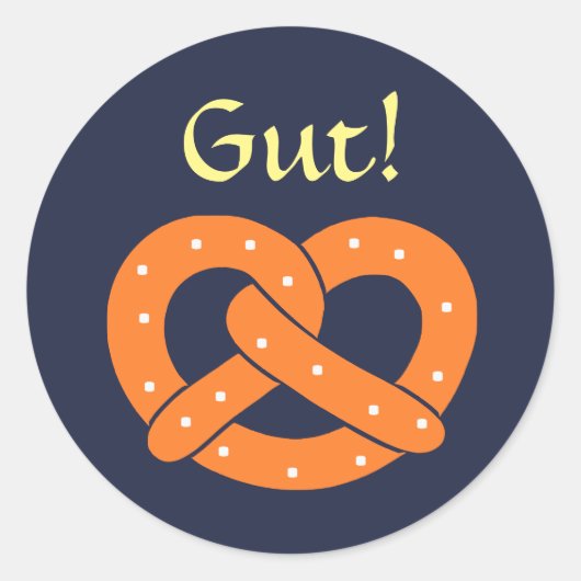 ドイツ語「良い!」 言語学シール ラウンドシール (正面)