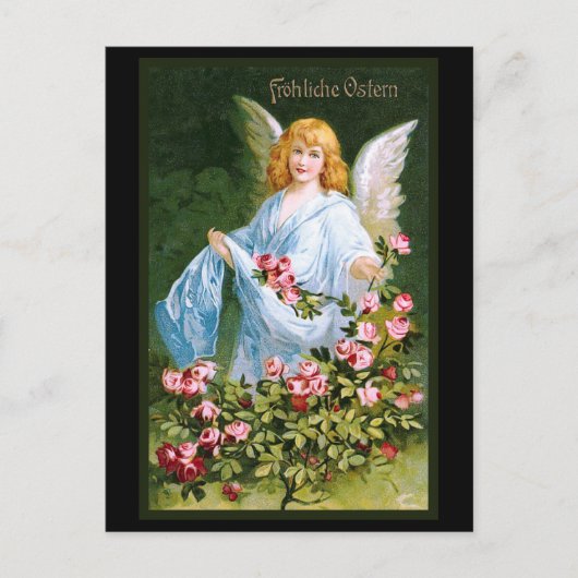 ドイツ語「Frohliche Ostern」ヴィンテージ ポストカード (正面)