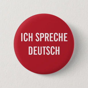 ドイツ語(ICH SPRECHE DEUTSCH) ドイツ語話ボタン 缶バッジ