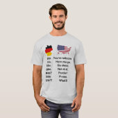 ドイツ語 vs 英語 - Bitte Please Tシャツ (正面フル)