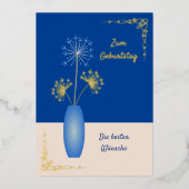 ドイツ語Geburtstagあなたのテキストフォイルカード 箔シーズンカード (正面)