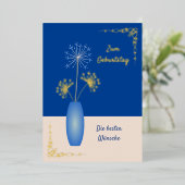ドイツ語Geburtstagあなたのテキストフォイルカード 箔シーズンカード (立ち正面)