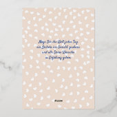 ドイツ語Geburtstagあなたのテキストフォイルカード 箔シーズンカード (裏面)