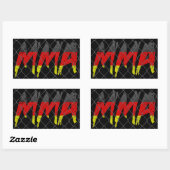 ドイツ語mmaステッカー 長方形シール (シート)