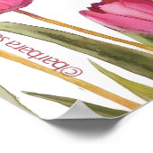 ドイツ賛美語、チューリップ語、蝶の「この家」 ポスター (角)