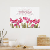 ドイツ賛美語、チューリップ語、蝶の「この家」 ポスター (キッチン)