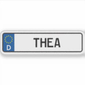 ドイツ車のライセンスプレートシール シール (正面)