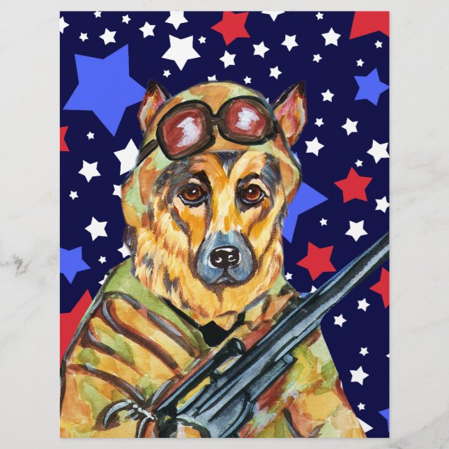 ドイツ軍のシェパード犬 (正面)