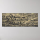 ドイツ軍の砲撃を受ける ポスター (正面)