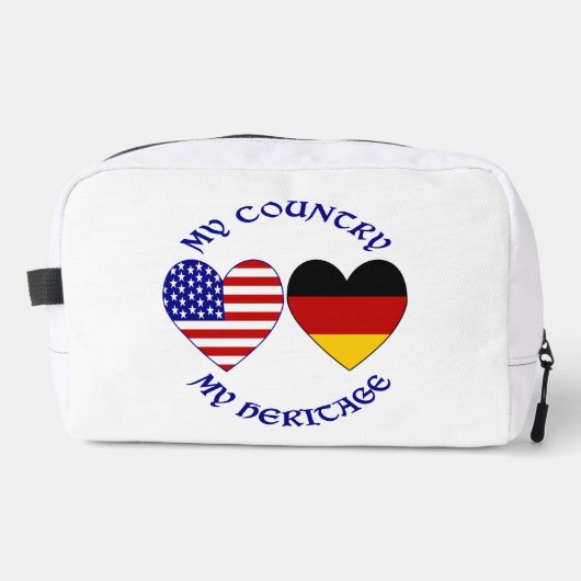 ドイツ連邦国旗のハート国伝統アクセサリー ドップキット (正面)