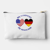 ドイツ連邦国旗のハート国伝統 アクセサリーポーチ (裏面)