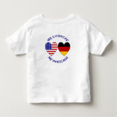 ドイツ連邦国旗のハート国伝統 トドラーTシャツ (裏面)