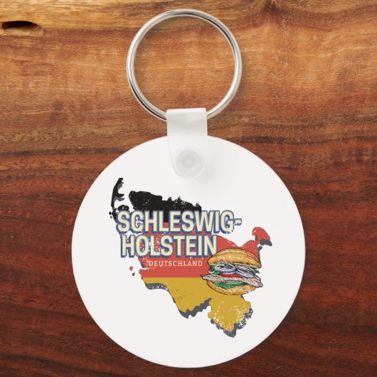 ドイツ連邦州地図 キーホルダー (正面)