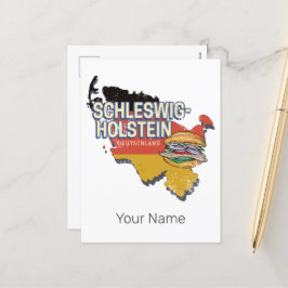 ドイツ連邦州地図 シーズンポストカード