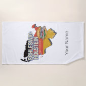 ドイツ連邦州地図 ビーチタオル (正面)