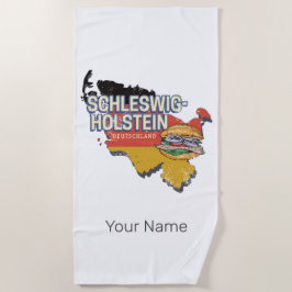 ドイツ連邦州地図 ビーチタオル