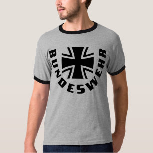 ドイツ連邦軍Kreuz Schwarzの黒い十字のTシャツ Tシャツ