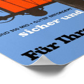 ドイツ連邦鉄道ヴィンテージ旅行ポスター ポスター (角)