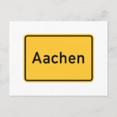 ドイツ道路標識アーヘン ポストカード (正面)