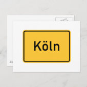 ドイツ道路標識ケルン ポストカード (正面/裏面)